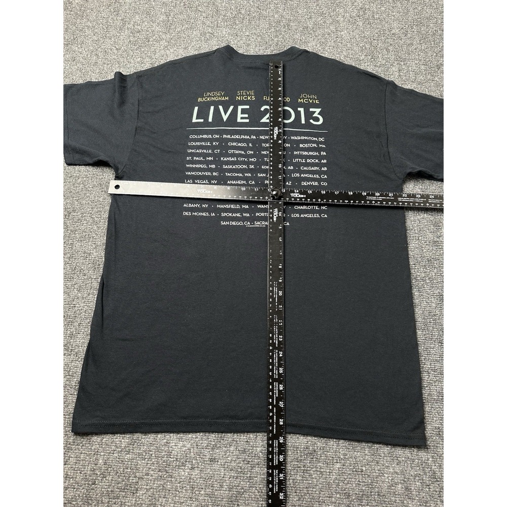 Mens Music Fleetwood Mac Black Live 2013 Tour Tee Shirt, Size US L - Picture 6 of 6